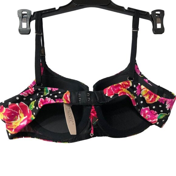 VICTORIA'S SECRET FLORAL PUSH UP BALCONET BRA 34 B NWT - Picture 6 of 7